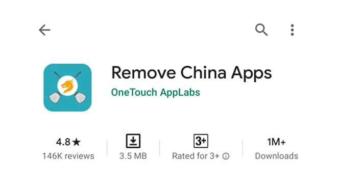 Android uygulaması Remove China Apps