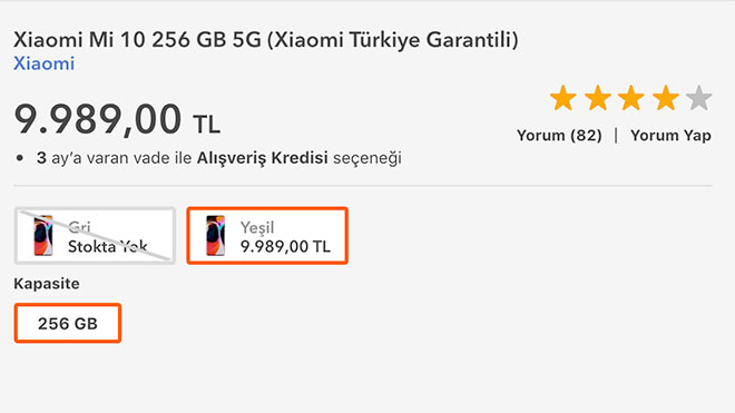 Xiaomi Mi 10 256 GB
